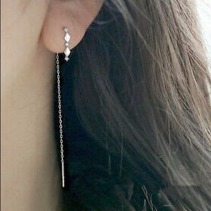 New Stamped 925 Sterling silver tassel earrings